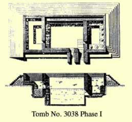 Tomb No. 3038 at Saqqara first phase plan