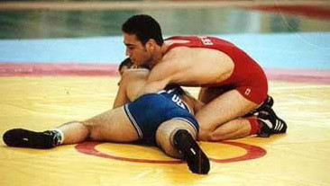 Abdel-Fattah (Bougi), one of the Egyptian Olympic Team's Wrestling hopefuls