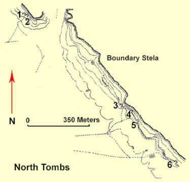 Layout of the North Tombs at Amarna