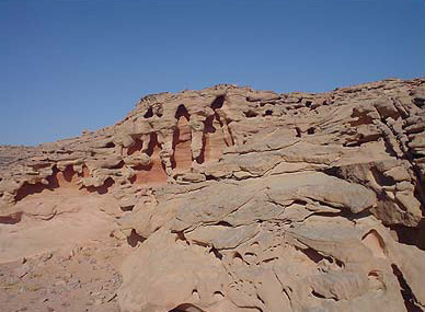 Strange rock formation in the Sinai mountains