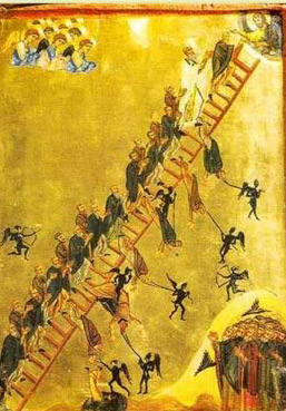 The "Ladder to Heaven" , A Sinaitic Icon dating to the 12th or 13th century - A icon from the Monastery of St. Catherine in the Sinai of Egypt