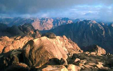 A view from the top of Mount Sinai