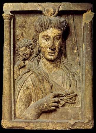 Relief of Isis and Harpocrates