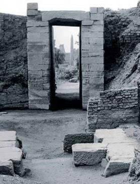 The gate leading from the Montu enclosure into the enclosure for the Temple of Amun
