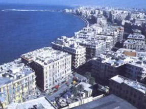 The Bibliotheca Alexandria lies alongside the University of Alexandria Faculty of Arts campus