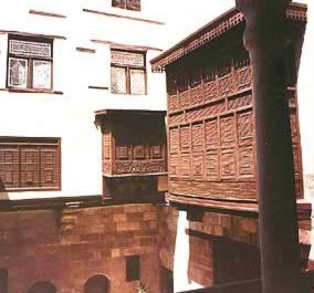 View of the Mashrabeyya of the Harem Qa'a on the first floor.