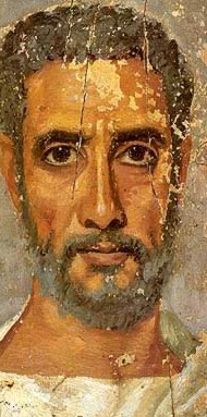 Fayoum style portrait panel dating to the first half of the 2nd century AD